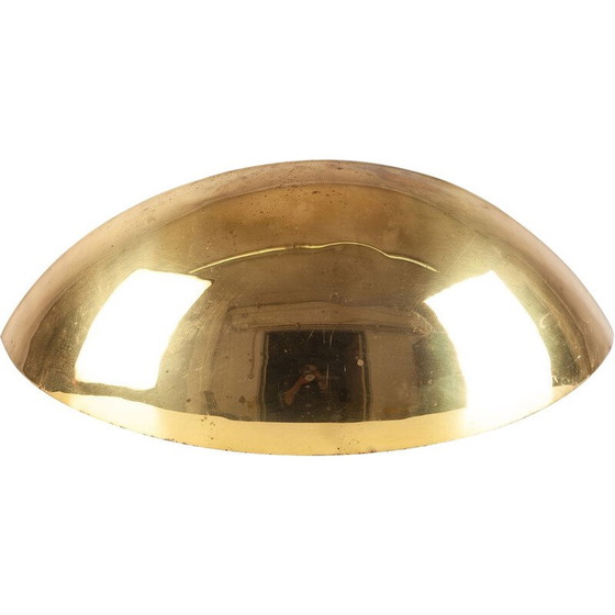 Image 1 of Vintage wandlamp in goud en wit metaal, Italië 1960