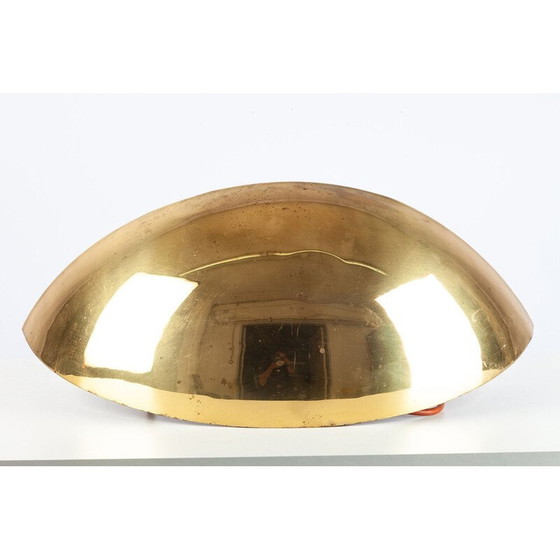 Image 1 of Vintage wandlamp in goud en wit metaal, Italië 1960