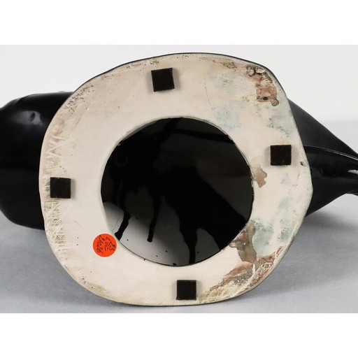 Vintage lamp met paardenkop van keramiek, 1980