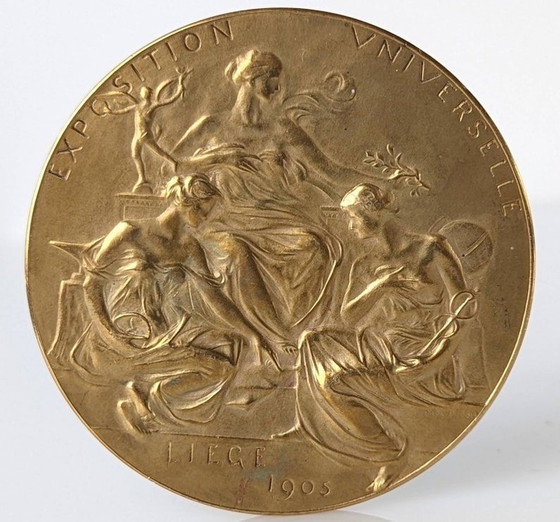 Image 1 of België medaille Wereldtentoonstelling Luik 1905