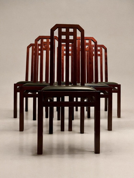 Image 1 of Suite van Zes Stoelen École De La Haye - Art Deco - 1930S -