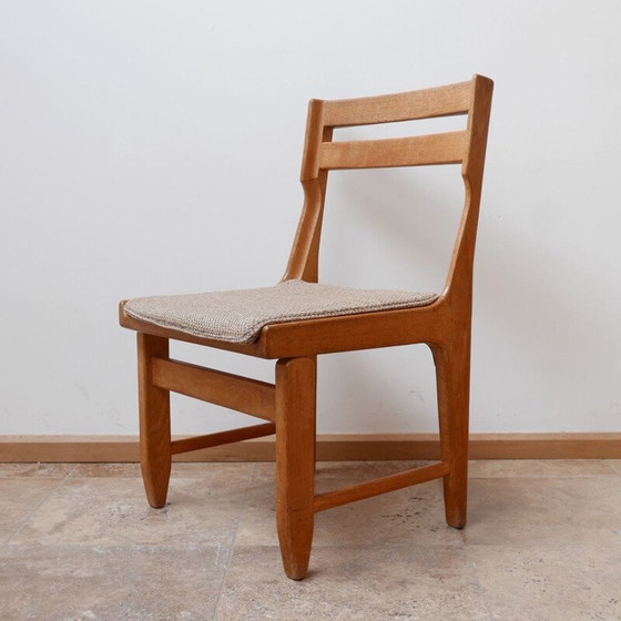 Image 1 of Vintage eiken eetkamerstoelen van Guillerme et Chambron, Frankrijk 1960