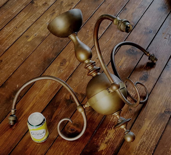 Image 1 of 3 Lamps Messing Kroonluchter 