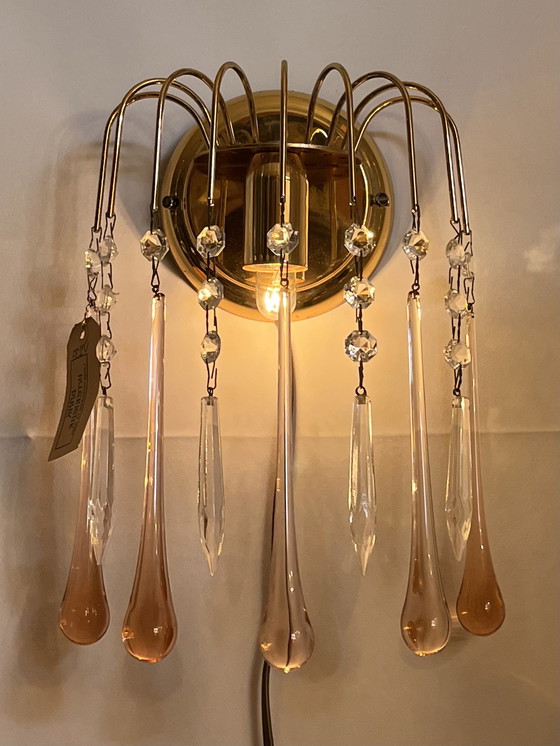 Image 1 of 2x Vintage wandlampen teardrop