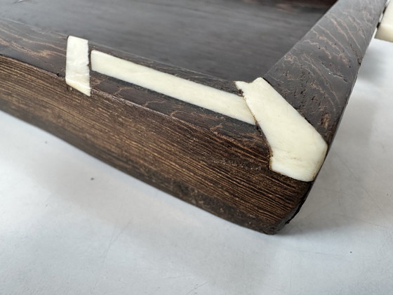 Image 1 of 3X Dienblad - Hardhout