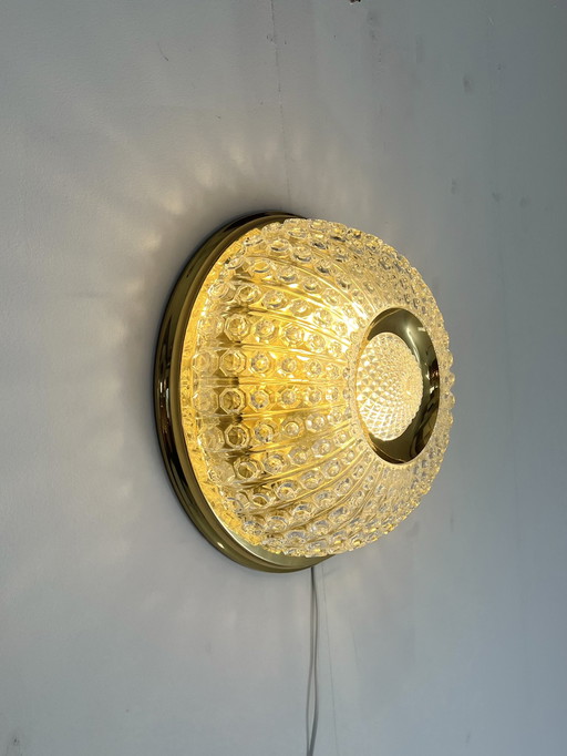 Xl Wandlamp/Plafonnière, Glashütte Limburg ‘80