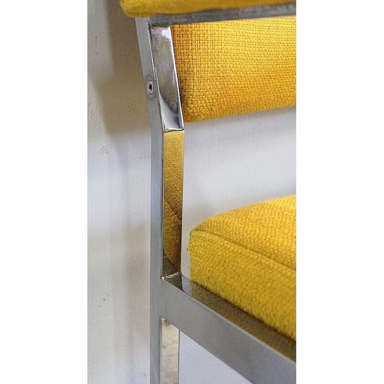 Image 1 of Set van 4 vintage verchroomde metalen fauteuils, 1970