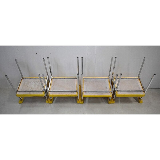 Image 1 of Set van 4 vintage verchroomde metalen fauteuils, 1970