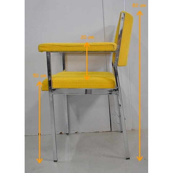 Image 1 of Set van 4 vintage verchroomde metalen fauteuils, 1970