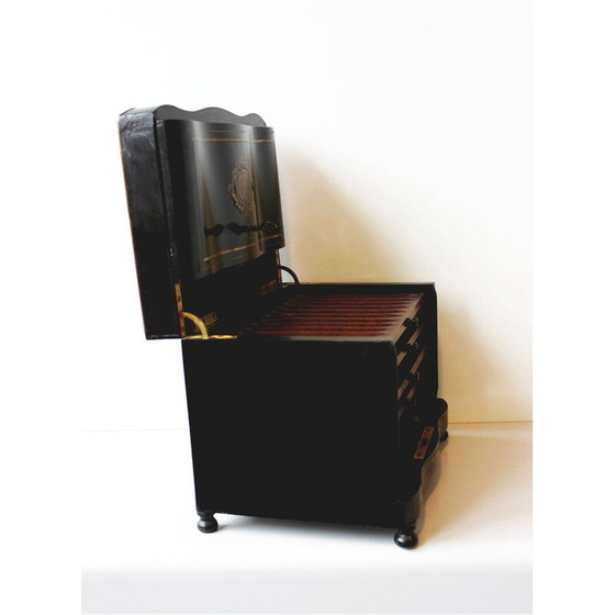 Image 1 of Vintage sigarendoos in gezwart perenhout