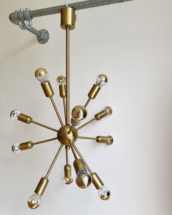 Image 1 of Vintage messing Sputnik hanglamp