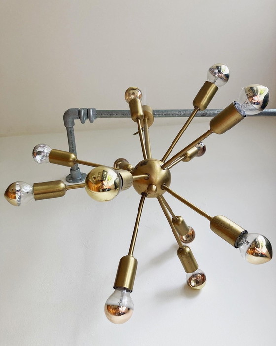 Image 1 of Vintage messing Sputnik hanglamp