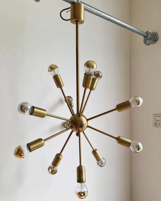 Image 1 of Vintage messing Sputnik hanglamp