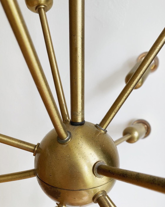 Image 1 of Vintage messing Sputnik hanglamp