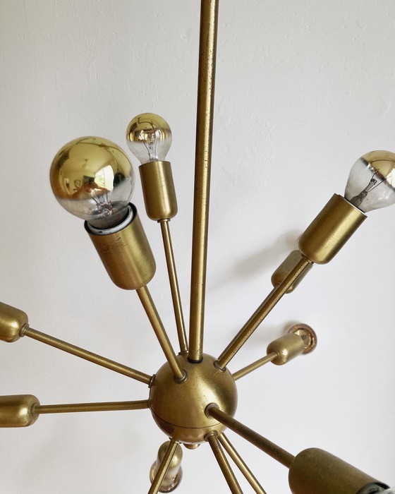 Image 1 of Vintage messing Sputnik hanglamp