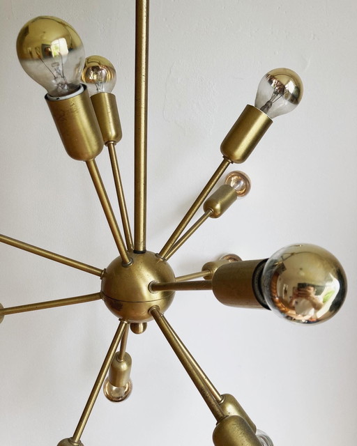 Vintage messing Sputnik hanglamp