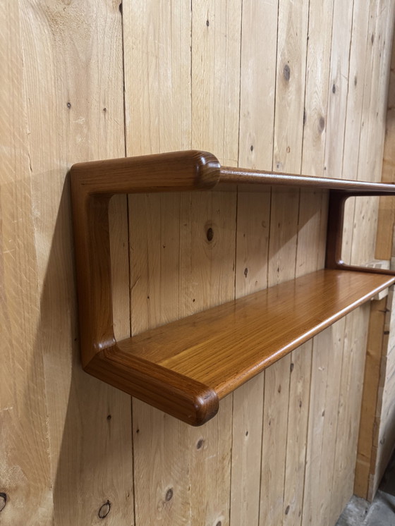 Image 1 of Mid Century Teakhouten Wandplank van Poul Cadovius voor Cado, 1970