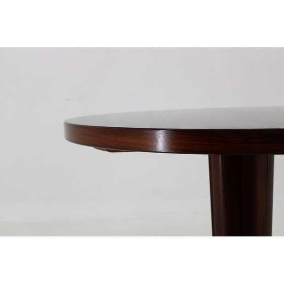 Image 1 of Vintage Deense ronde houten uitschuifbare tafel, 1960