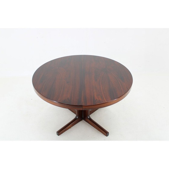 Image 1 of Vintage Deense ronde houten uitschuifbare tafel, 1960