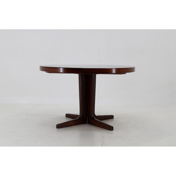 Image 1 of Vintage Deense ronde houten uitschuifbare tafel, 1960