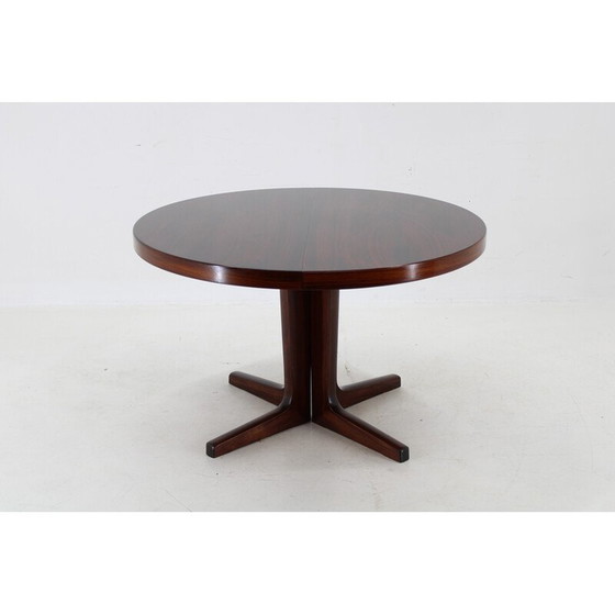 Image 1 of Vintage Deense ronde houten uitschuifbare tafel, 1960