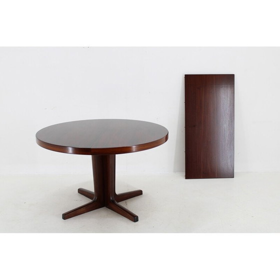 Image 1 of Vintage Deense ronde houten uitschuifbare tafel, 1960