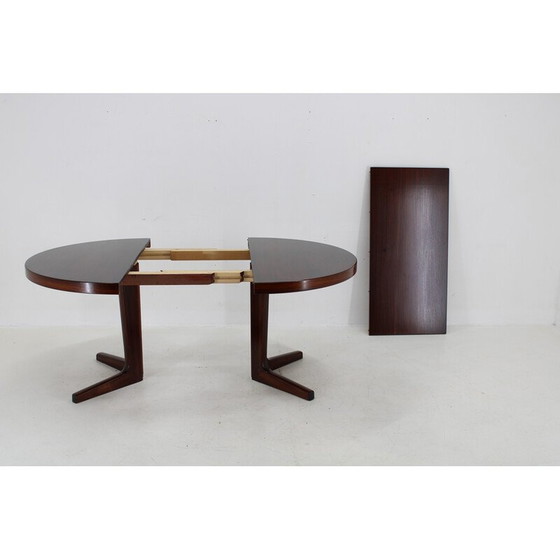 Image 1 of Vintage Deense ronde houten uitschuifbare tafel, 1960