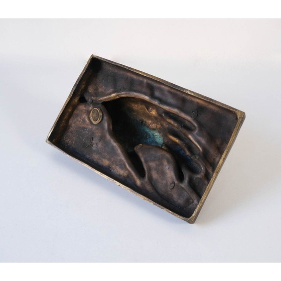 Image 1 of Frans vintage gegoten bronzen handsculptuur door Richard Hudnut voor Montagutelli Frères, 1912