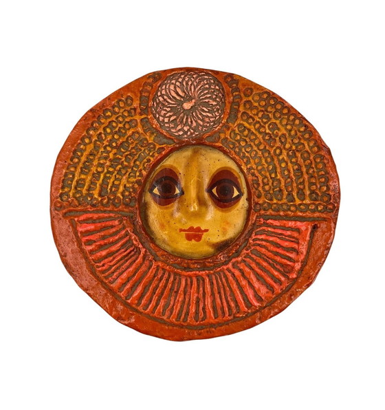 Image 1 of Mid Century Eclectische Papier-Mâché kapspiegel en juwelendoos, Paul Larsen, Denemarken 1956