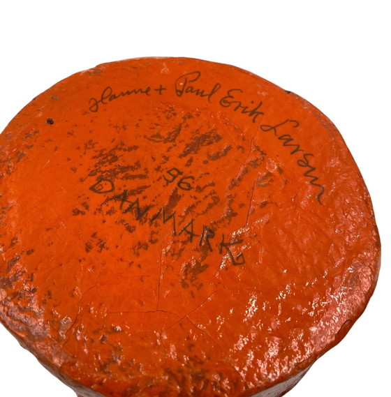 Image 1 of Mid Century Eclectische Papier-Mâché kapspiegel en juwelendoos, Paul Larsen, Denemarken 1956