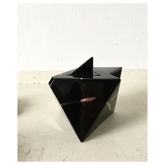 Image 1 of Vintage zilveren kubusvormig theeservies, 1980