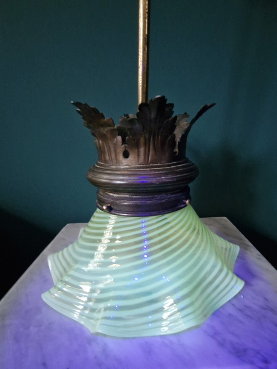 Image 1 of Antieke Uranium Glas Hanglamp