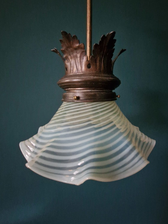 Image 1 of Antieke Uranium Glas Hanglamp