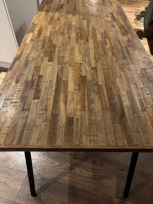 Houten Tafel, Industriële Stijl 160X75Cm