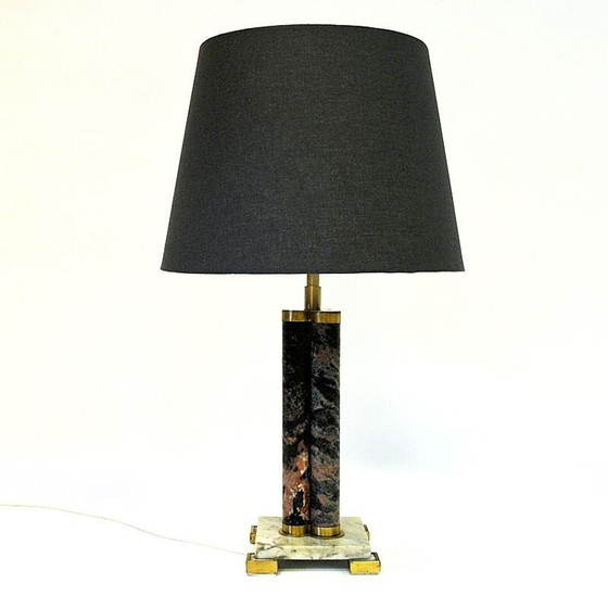 Image 1 of Scandinavische vintage lamp in granieten steengoed, 1970