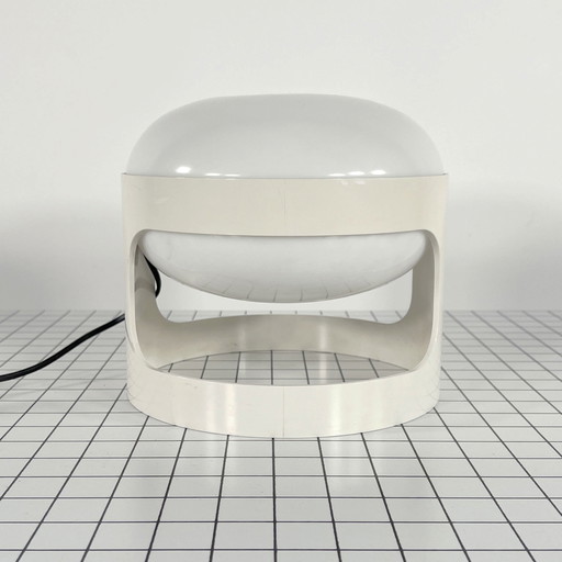 Witte Kd27 Tafellamp van Joe Colombo voor Kartell, 1960S