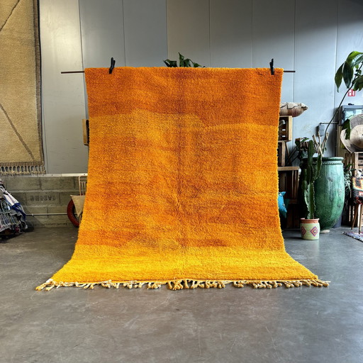 Soleil - Marokkaans vloerkleed met levendige oranje kleur