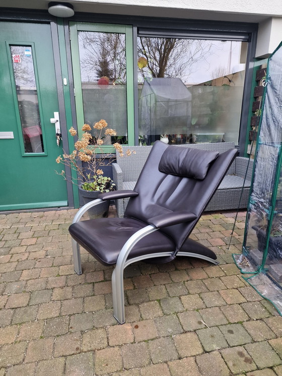 Image 1 of Vintage Wk Wohnen Spot 698 Lederen Design Fauteuil