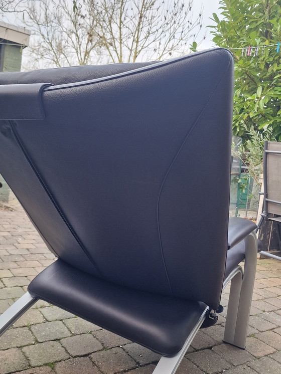 Image 1 of Vintage Wk Wohnen Spot 698 Lederen Design Fauteuil