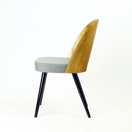Image 1 of Set van 4 vintage eiken en stoffen stoelen van Antonin Šuman voor Tatra, 1960