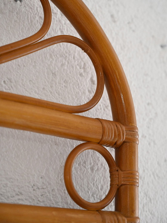 Image 1 of Vintage Bamboe Ingelijste Spiegel