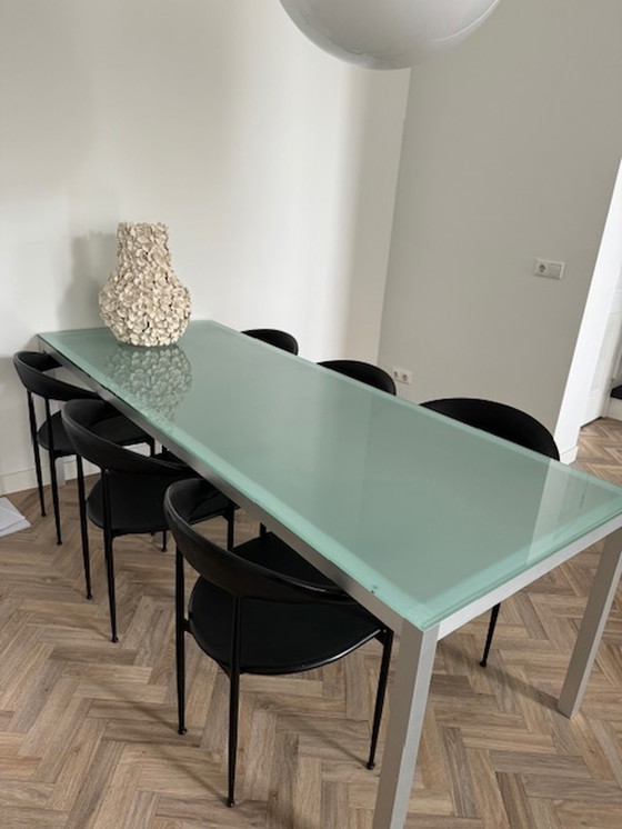 Image 1 of MDF Italia Lim tafel en 6x Fasem stoelen