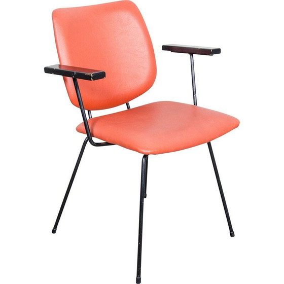 Image 1 of Kembo set van 4 rode eetkamerstoelen, W.H GISPEN - 1950