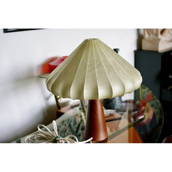 Image 1 of Vintage mahoniehouten cocon lamp van Achille Castiglioni, Italië 1960