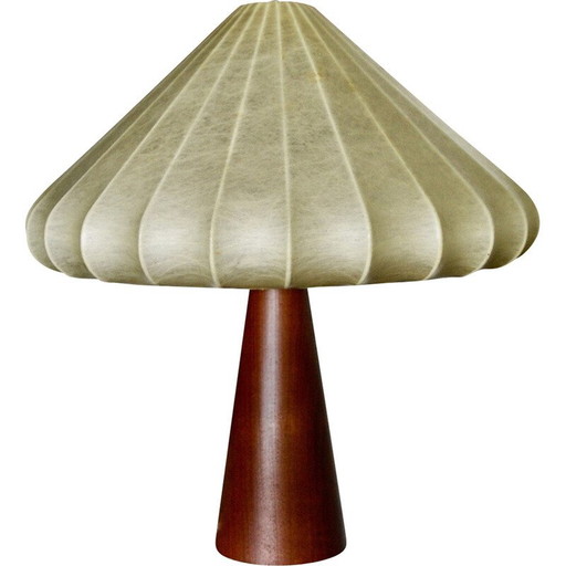 Vintage mahoniehouten cocon lamp van Achille Castiglioni, Italië 1960