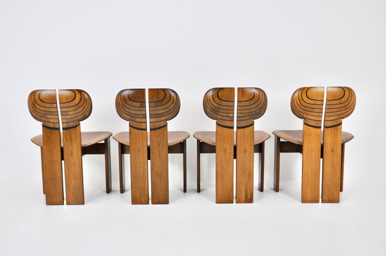 Image 1 of 4x Maxalto Africa eetkamerstoelen van Afra & Tobia Scarpa