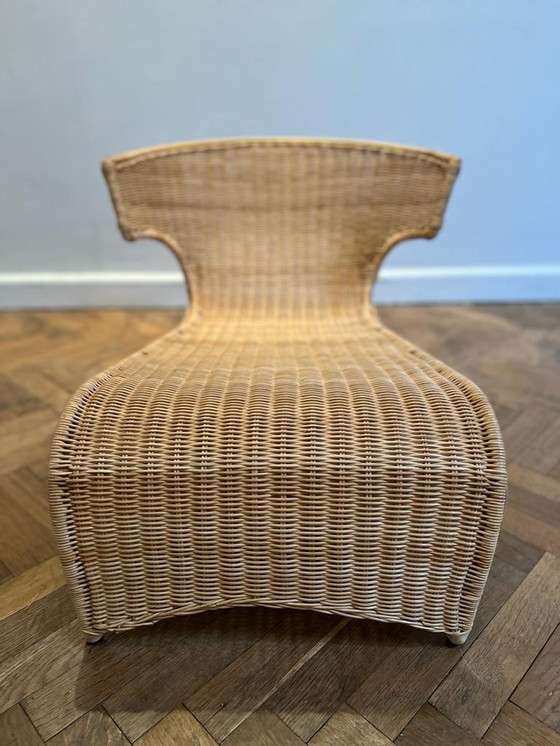 Image 1 of Ikea Savo rotan lounge stoel van Monica Mulder