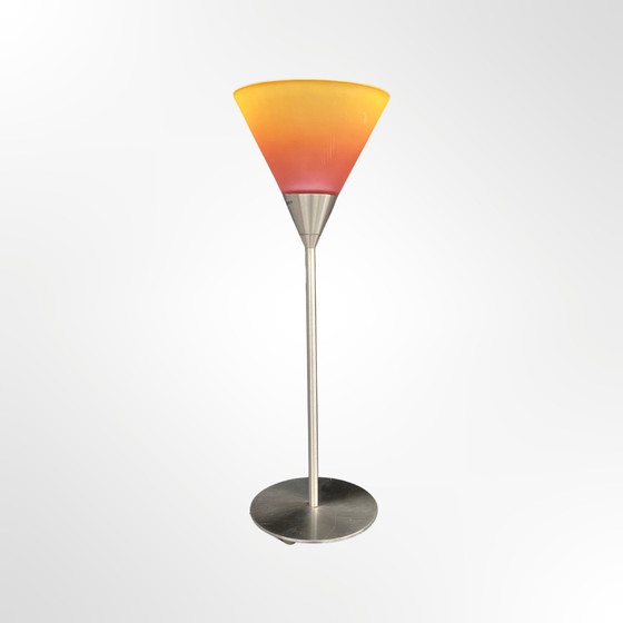 Image 1 of Glazen vintage tafellamp