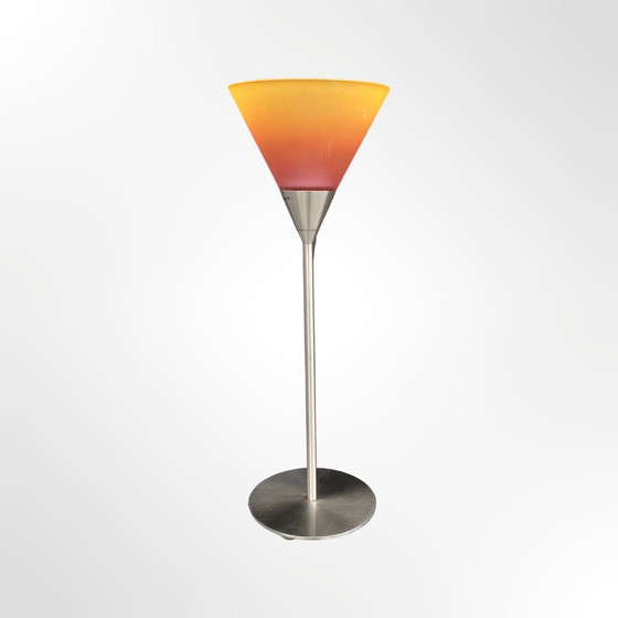 Image 1 of Glazen vintage tafellamp