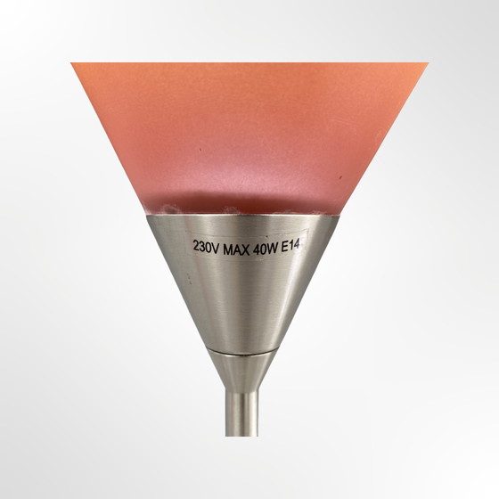 Image 1 of Glazen vintage tafellamp